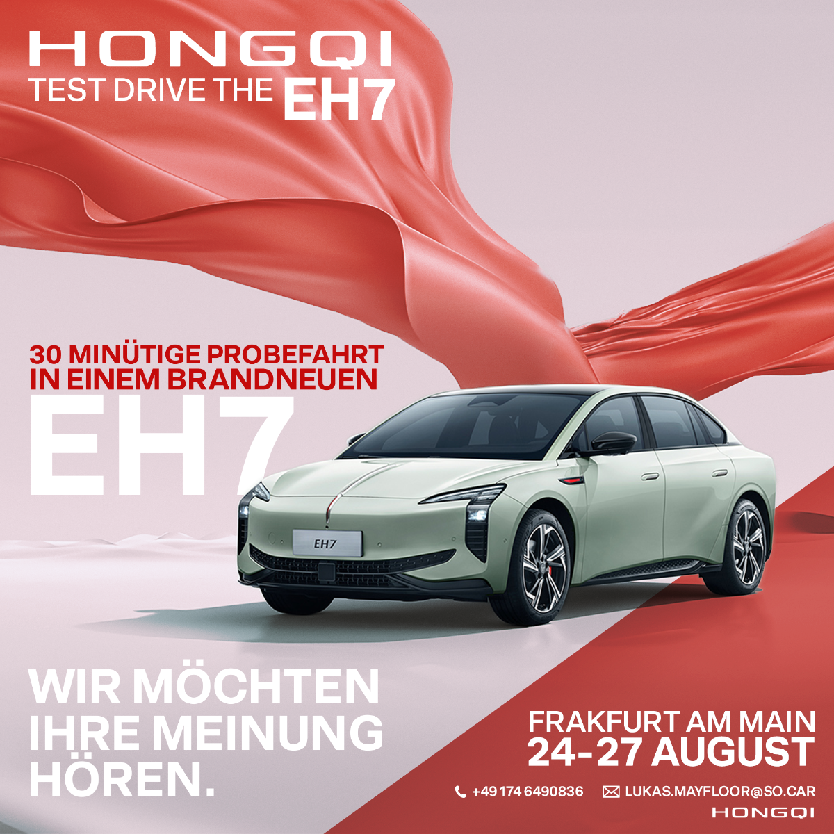 HONGQI EH7 & EHS7 Probefahrt in Frankfurt am Main